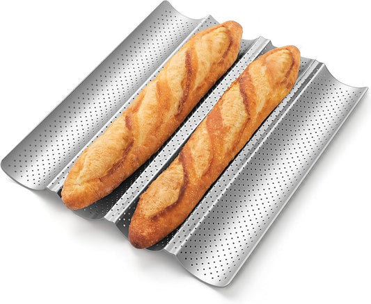 Baguette Baking Tray – Non-Stick Perforated Pan