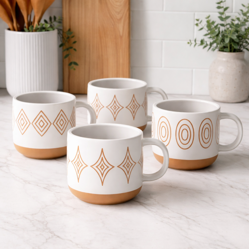 Ceramic Geometric Coffee Mug