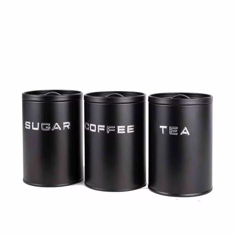 Bread Box with 3 pcs Sugar Coffee Tea Canister