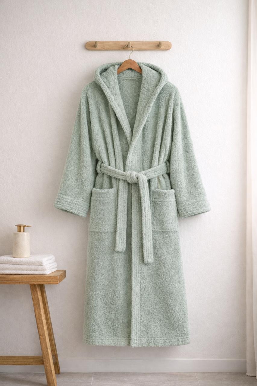 Egyptian Quality - Hooded Bathrobe – Soft Cotton Terry Bathrobe for Men & Women