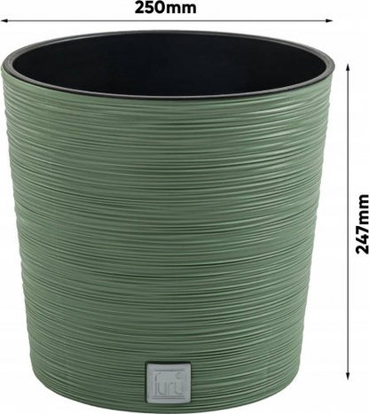 Textured Double Plant Pot – Indoor Planter with Inner Pot
