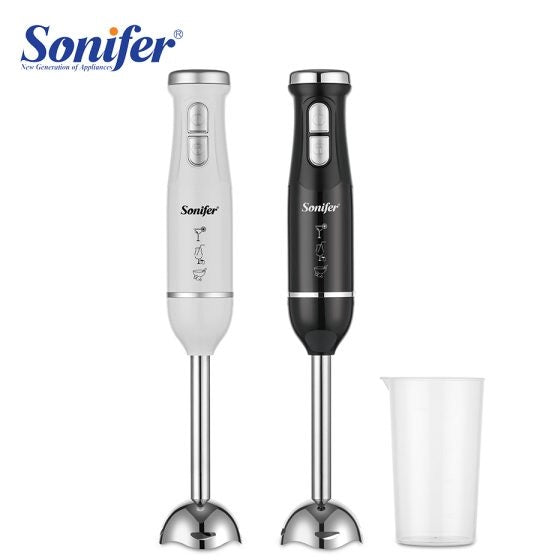 Sonifer Stainless Steel Hand Blender with Storage Cup & Lid