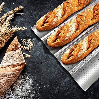 Baguette Baking Tray – Non-Stick Perforated Pan