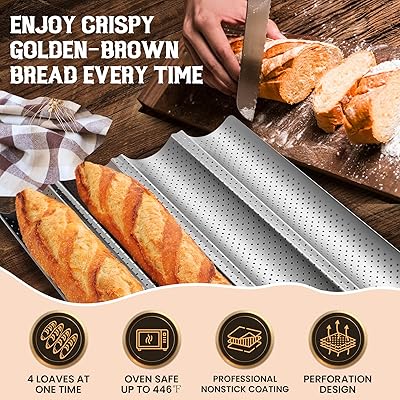 Baguette Baking Tray – Non-Stick Perforated Pan
