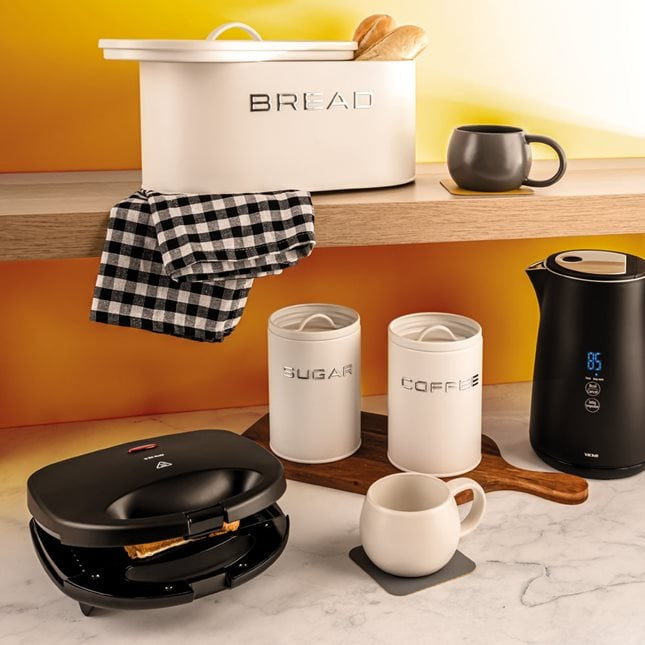 Bread Box with 3 pcs Sugar Coffee Tea Canister