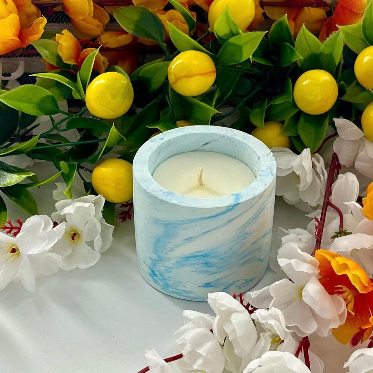 Pastel Ceramic Candle – Small Scented Decor