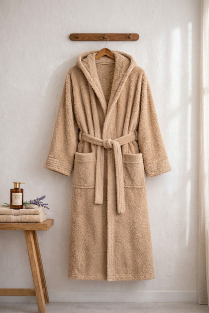 Egyptian Quality - Hooded Bathrobe – Soft Cotton Terry Bathrobe for Men & Women
