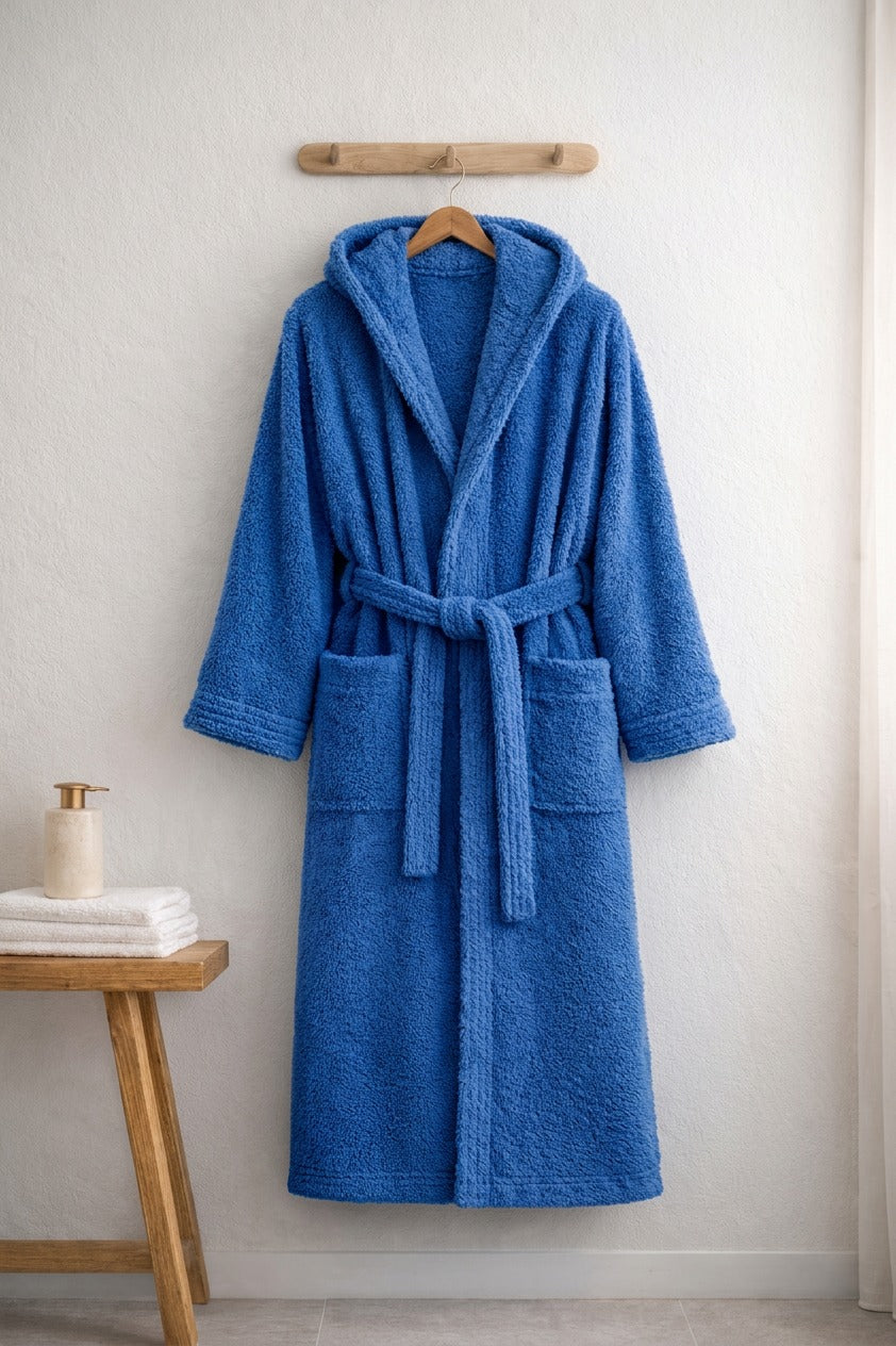 Egyptian Quality - Hooded Bathrobe – Soft Cotton Terry Bathrobe for Men & Women