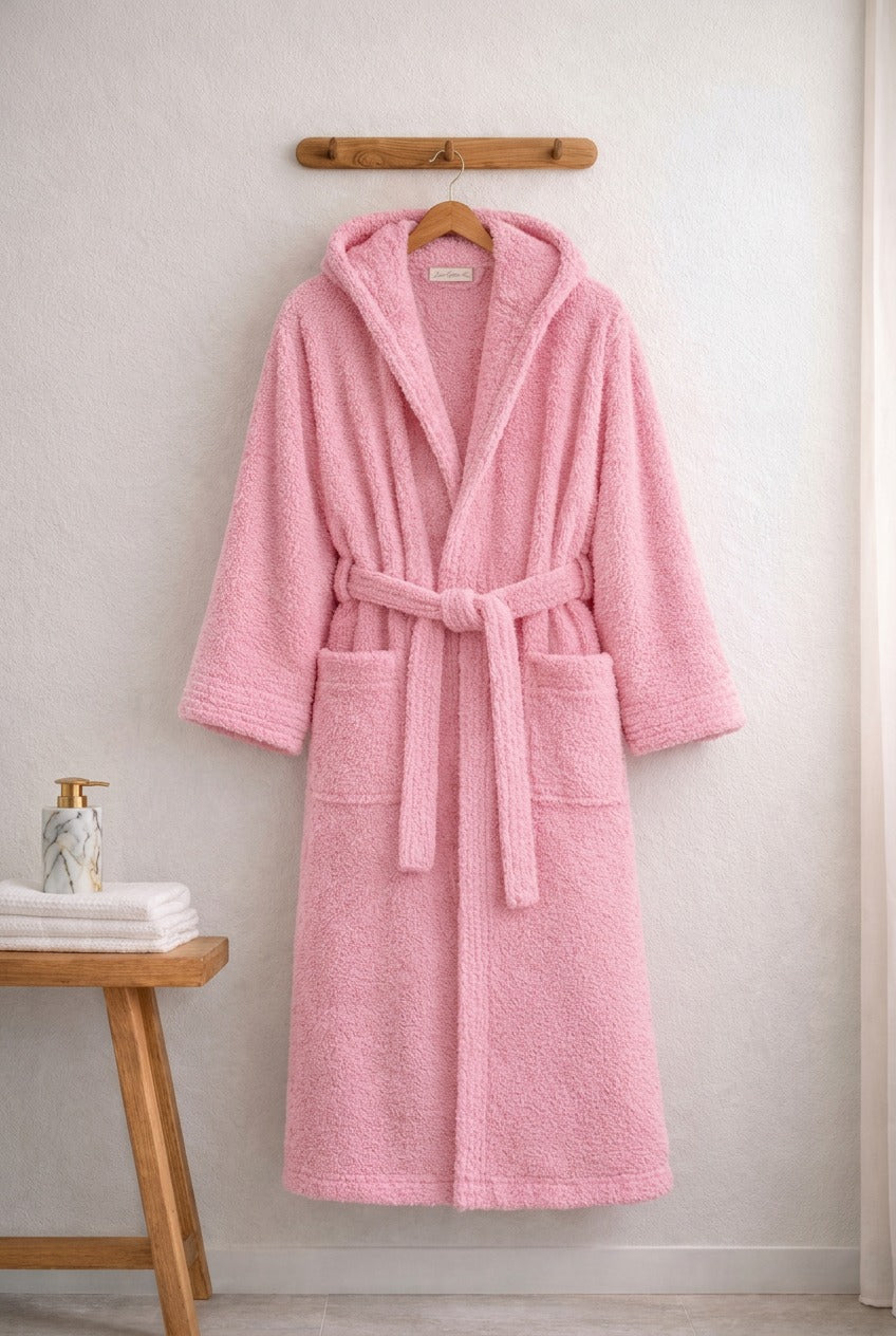 Egyptian Quality - Hooded Bathrobe – Soft Cotton Terry Bathrobe for Men & Women
