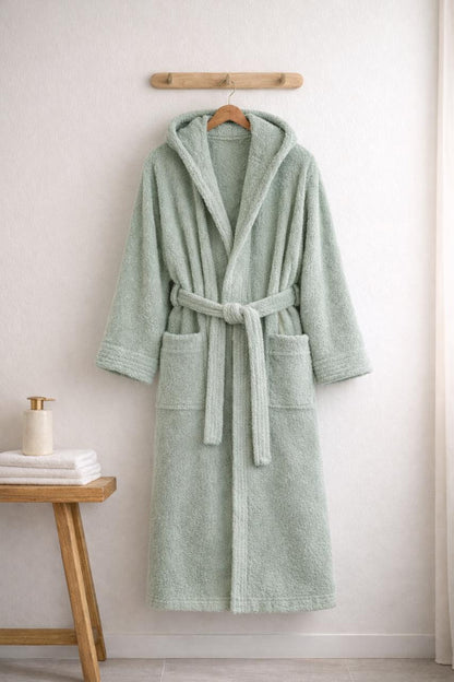 Egyptian Quality - Hooded Bathrobe – Soft Cotton Terry Bathrobe for Men & Women
