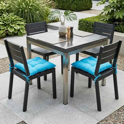 Square Chair Cushion – Soft Tie-On Seat Pad for Indoor & Outdoor Chairs - 1 Piece