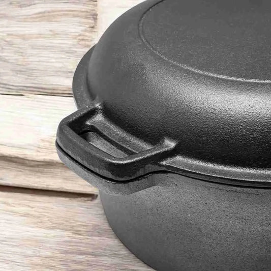 Black Cast Iron Dutch Oven - 26 cm