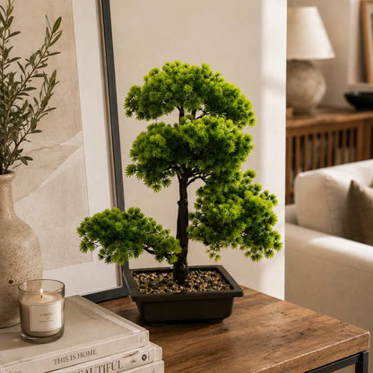 Artificial Bonsai Tree 50cm – Realistic Decorative Faux Plant for Home & Office
