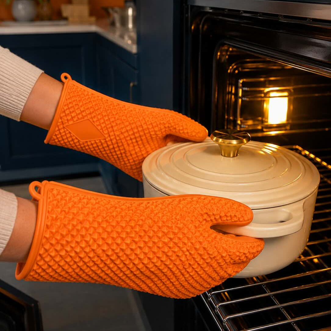 Premium Silicone Oven Gloves – Heat Resistant Kitchen Oven Mitts | 1 pair
