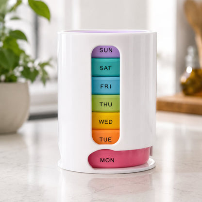 7-Day Weekly Pill Organizer with Portable Daily Pill Box