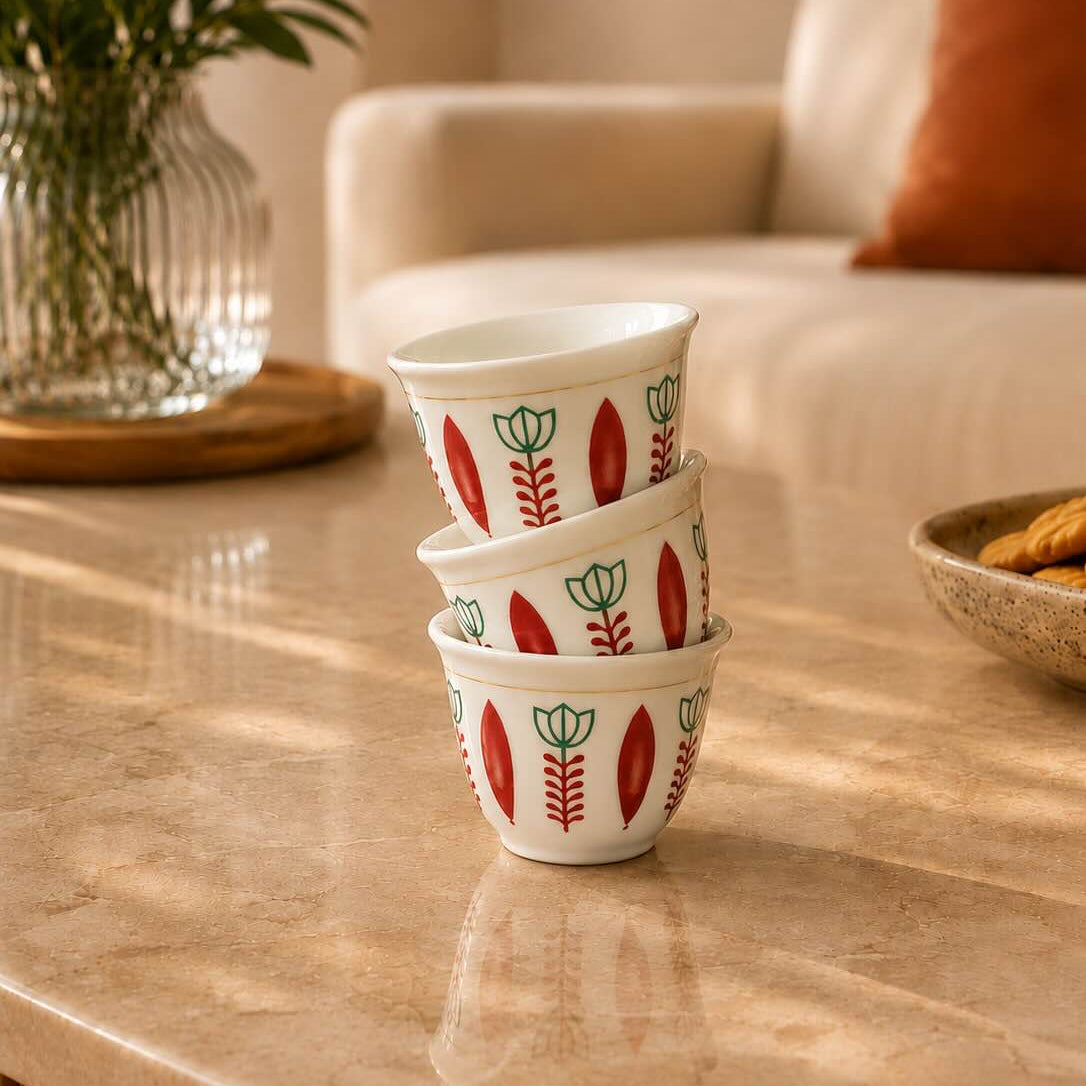 12-Piece Traditional Lebanese Coffee Cup Set