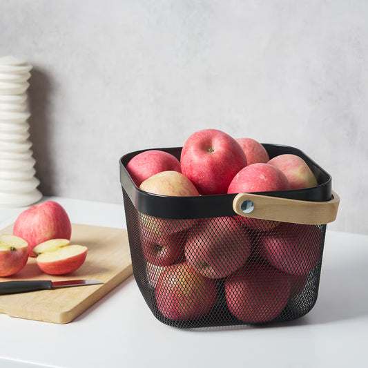 IKEA RISATORP - Metal Basket with Wooden Handle