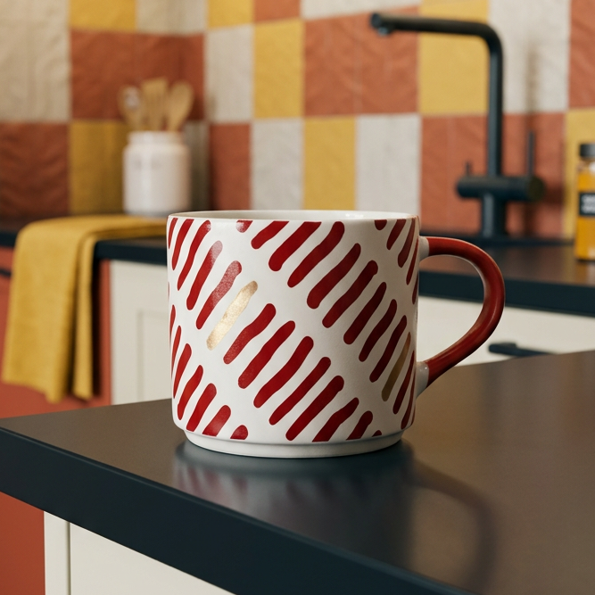 Large Ceramic Mug - 3 Designs/Red