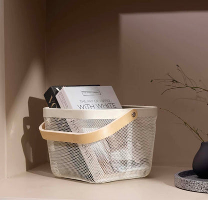 IKEA RISATORP - Metal Basket with Wooden Handle