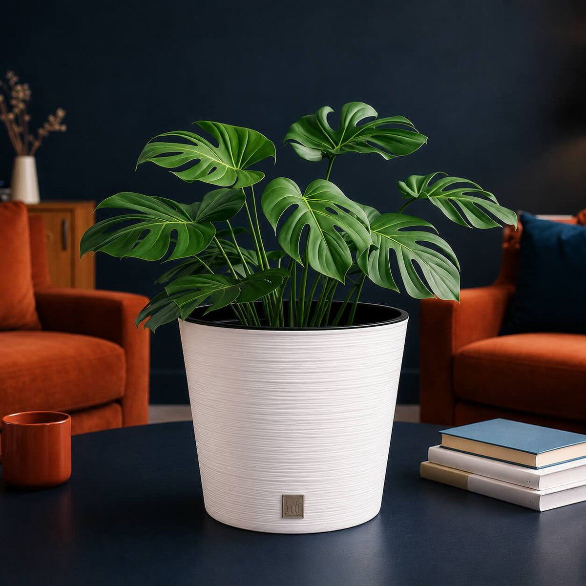 Textured Double Plant Pot – Indoor Planter with Inner Pot